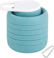 Gungtj Portable Drinking Cup, Silicone Foldable Bottle, 600ml Food Grade Travel Mug, Lightweight Reusable Drinkware, Leak Proof Hydration Container for Biking Camping Outdoor Use