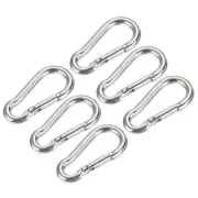 Carbon Steel Spring Snap Hook, Keychain Clip Plane Type Snap,4mm/0.16inch ,6pcs