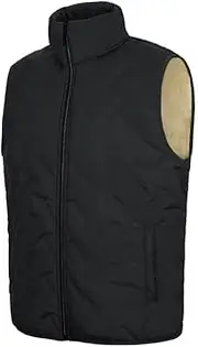 [AOTORR] Mens Gilet Fleece Lined Body Warmer Winter Padded Vest Outerwear Lightweight Sleeveless Jacket with Zip Pockets for Outdoor Running Fishing Hiking