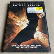 Batman Begins (DVD, 2005) DC Christian Bale Michael Caine Ken Watanabe NEW +
