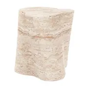 Cayton Modern Concrete Indoor Side Table - Travertine