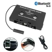 Bluetooth Car Cassette Tape Adapter Converter For Android Mobile Phone Black