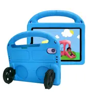 MCC Kids iPad mini (A17 Pro) 8.3-inch 2024 Shockproof Child Case Cover Apple mini7 Car Wheel 7th Gen [Blue]