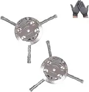 Steel Wire Grass Trimmer Head, 6 Inch Universal Steel Wire Trimmer Head for Weed Eater, Universal Wires Trimmers Heads, Tool-Free Installation, Compatible with Most Lawn Mowers (2 Pcs,Model 1)