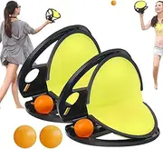 Toss and caatchBall Set - PVC Loop Design caatchBall Games Set | Racket Pocket Games with Adjustable Strap and Grip | Outdoor toss and for Sports Fitness