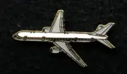 757 JET LINER PEWTER LAPEL HAT PIN COMMERCIAL AIRPLANE B-757 PILOT CREW GIFT WOW