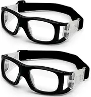 LADYPONYCSC Basketball Soccer Football Sports Protective Eyewear Goggles Eye Safety Glasses Unisex Anti Fog Ideal for Racquetball 2pc in Pack