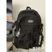 Drawstring Nylon Backpack Without Bag Charm - Black - One Size