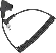 VELATEMOR D TAP Plug to DC Port Monitor Supply Cable, Black Spring Power Wire with Lock, for DC Port Device