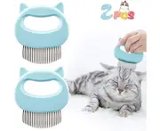 Cat brush, pet cats brush, cat comb, massage comb for pet cats, pet dog brush, cat combs pet brush long hair short hair pet comb-blue