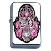 Windproof Refillable Oil Lighter Sugar Skull D14 Day of The Dead Dia De Muertos
