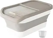 Dog Food Storage Container Rice Case 10kg with Transparent Sliding Lid Rice Storage Bin Collapsible Dog Food Container for Flour