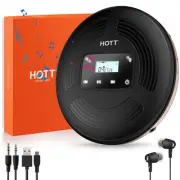 CD Player Portable Bluetooth CD Player with FM Transmitter Touch Button and L...