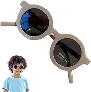 [Generic] Children Sunglasses | Anti-Glare Boy Sunglasses,Sun Eyewear Streamlined Arc Design Integrated Nose Pads Thick