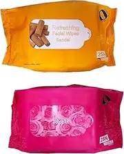 TopFinder® Daily Cleansing Facial Wipes 25N Each - Pack of 2 | Wet Wipes for Face with Vitamin E | Makeup Remover Wipes| Hydrating,Refreshing, Soothing, Stain Remover|Paraben & Alcohol Free