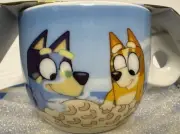 Bluey Ceramic Babyccino Cup + Saucer Set ~ Bluey & Bingo ~ New