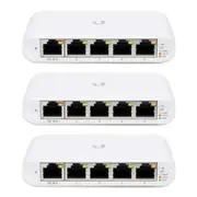 3PK Ubiquiti UniFi USW Flex Mini 5 Port Gigabit Managed Switch w/ PoE Input