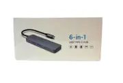 USB 6-in-1 TYPE-C Hub Multi-Port Adapter with 4K HDMI High Resolution for USB C