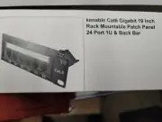 Rackmount- Kenable 24 Port RJ45 CAT6 Coupler Patch Panel with Back Bar