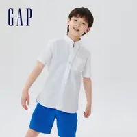 在飛比找蝦皮商城優惠-Gap 男童裝 短袖襯衫-白色(426043)