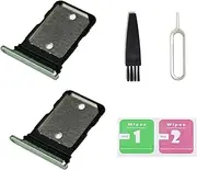 2 PCS for Pixel 8A Single SIM Card Tray Replacement, Single SIM Card Slot Holder Compatible with Pixel 8A (Aloe)