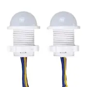 Motion Sensor Switch PIR Sensor 100-240V 110 Degree 2 Pcs 4-6M Induction