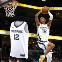 在飛比找森森購物網優惠-Nike 球衣 Ja Morant 男款 白 藍 莫蘭特 灰