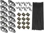 Lskioer Pushrods & Rocker Arms Kit Fits for Jeep Wrangler Grand Cherokee 242ci 4.0 L Engine 1987-2006, Engine Rocker Arm Pushrod Set Replaces RK-551-2, PR-437, MPR437S