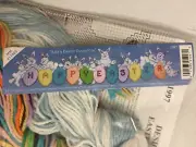 1997 HAPPY EASTER Bunny Row Plastic Canvas Vintage