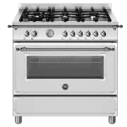 BERTAZZONI Heritage 900mm Dual Fuel Cooker - Stainless Steel HER96L1EXT