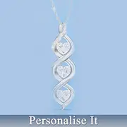 Personalised Diamond Pendant Necklace For Granddaughter