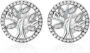 [Generic] Round Round Tree of Life Stud Earrings Earing for Women New Jewelry