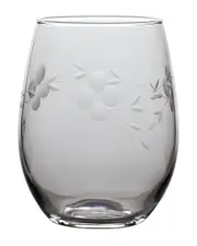 Susquehanna Glass Set of 4 Alice Hand-Cut Stemless Wine