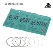 3 Sets of 6 Orphee RX17 Electric Guitar Strings (.010-.046) 8% Nickel Alloy E4V4