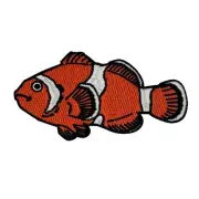 Clownfish Embroidered Iron-on Patch