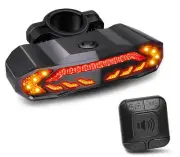 Smart Bike Tail Light with Horn 110dB Turn Signals Brake Sensor USB Rechargeable
