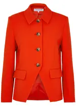 Veronica Beard Aire Dickey Woven Blazer - Red - 8 (UK12 / M) 8 (UK12 / M)