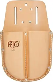 FELCO Doppel-Etui Nr. 921 (Tasche für Zwei Gartenscheren, aus Echtleder, Holster INKL. Schlaufe + Klammer zur Befestigung am Gürtel, Maße 25x16 cm) FELCO 921