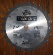 E0101 LOT OF 2 Vermont American 7-1/4" 24 Carbide Tooth Saw Blade 5/8 HOLE