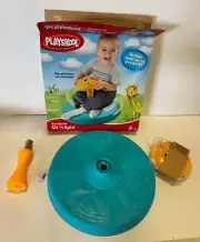 Playskool GIRAFFALAFF SIT 'N SPIN Spinning Blue and & Yellow Giraffe New Open Bo