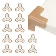 Corner Protectors 12Pcs Table Corner Protectors(T-shaped, Brown)