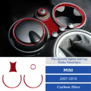 Red Carbon Fiber Lighter Console Control & Cup Holder Trim Cover For Mini Cooper (for: Mini)