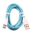Blue 4ft USB-C Cable Charger Cord Power Wire Type-C for Cell Phones