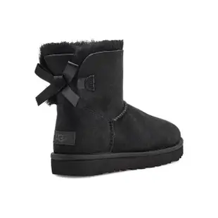 【UGG】女鞋/女靴/靴子/雪靴 Mini Bailey Bow II(黑色-UG1016501BLK)