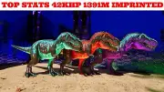 ARK Survival Ascended PvE PC/XBOX/PS5 Top Stats Imprinted Rex Army 42kHp 1391m