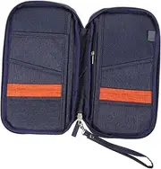[ROMISBABA] Travel Document Organizer Passport Holder Bag Portable Cards Holder for Id Credit and School Cards Lightweight Travel Passport Wallet for Men and Women