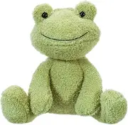 Apricot Lamb Toys Plush Velvet Frog Stuffed Animal Soft Cuddly Perfect for Child (Green Frog,8.5 Inches)