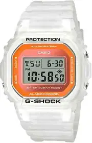 Casio G-Shock Mens Digital Watch White/Orange DW-5600LS-7DR DW-5600LS-7 DW-5600