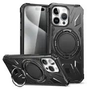 MCC Shockproof iPhone 12 Pro Case Cover Ring Stand Heavy Duty Apple 12Pro [Black]