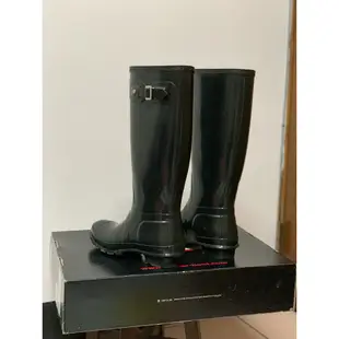 二手 正品 Hunter Boots 雨靴 38號 亮面